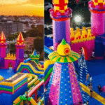 Shopping da capital recebe o maior parque inflável do Brasil com 22 brinquedos gigantes