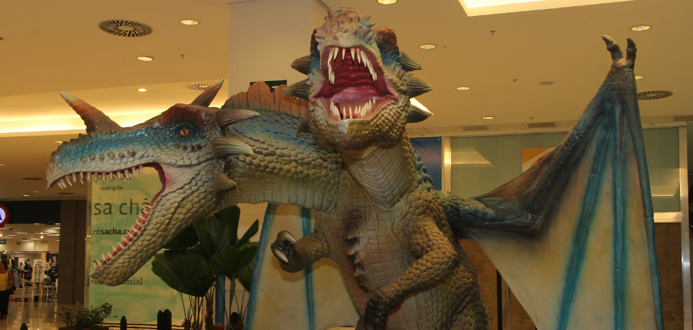 Exposição de dragões animatrônicos estreia em Campo Grande com entrada gratuita nesta sexta (20)
