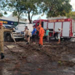 Temporal em Campo Grande causa susto e danos em evento no Parque de Exposições