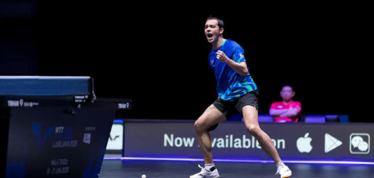 Hugo Calderano fica com o vice-campeonato no WTT Star Contender de Ljubljana após final equilibrada