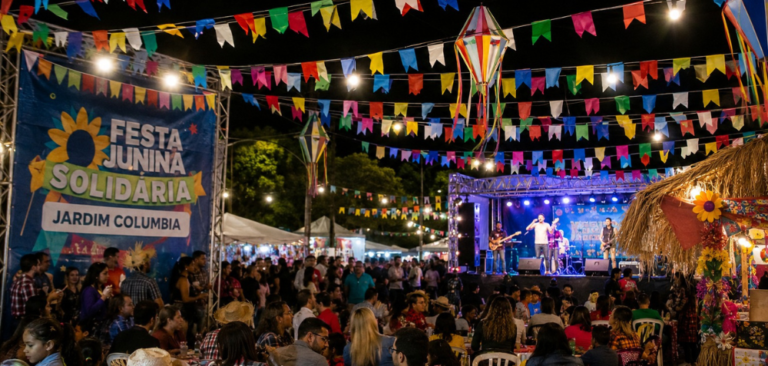 Festa Junina Solidária reúne cultura, música e ações beneficentes no Jardim Columbia neste sábado