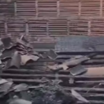 Casa é destruída por incêndio em Aral Moreira; casal e duas crianças são resgatados por policiais militares
