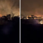 Incêndio de grandes proporções mobiliza bombeiros, Exército e produtores rurais em Bela Vista (MS)